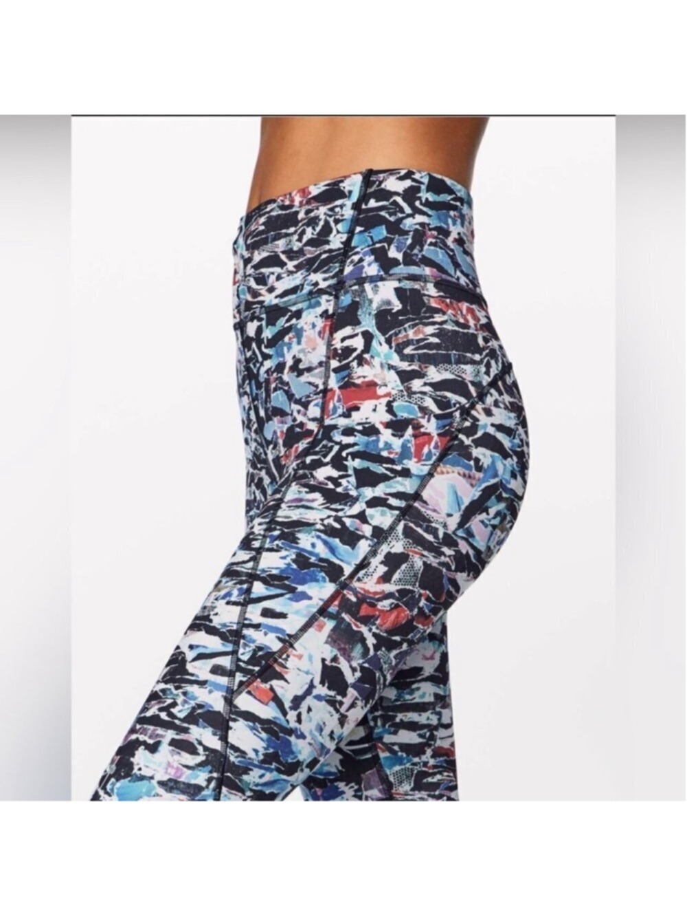 Lululemon Break Free Crop (Nulux 17") Women's Size 6 Culture Clash Starligh - Picture 4 of 12